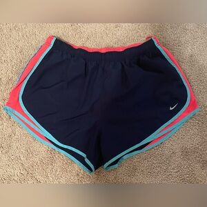 Nike Women's Navy and Coral Athletic Shorts